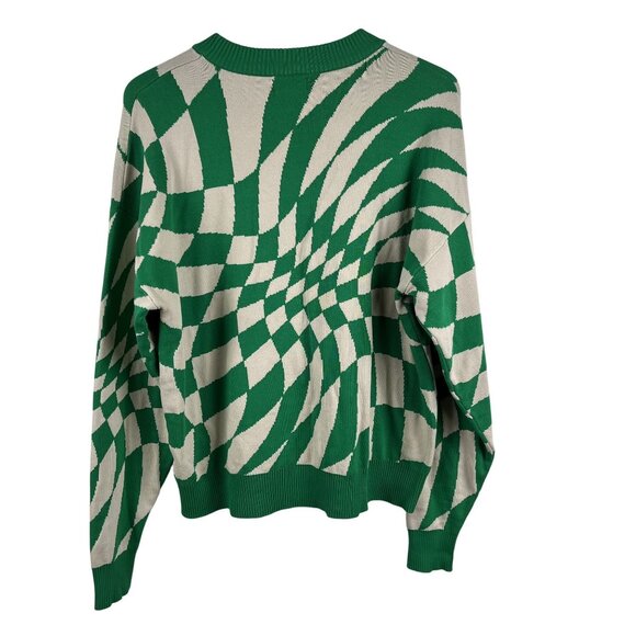 Edikted Green Abstract Sweater Sz Small - Picture 3 of 5
